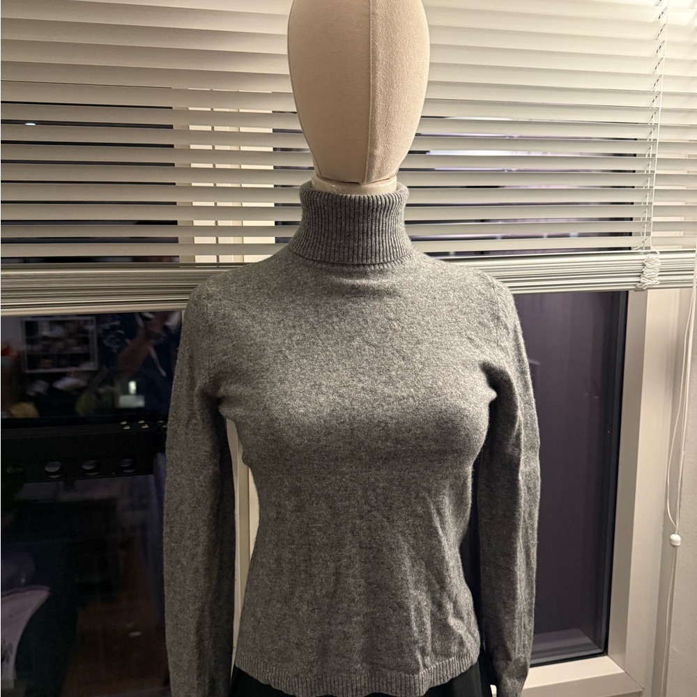 Classic Gray Turtleneck Sweater